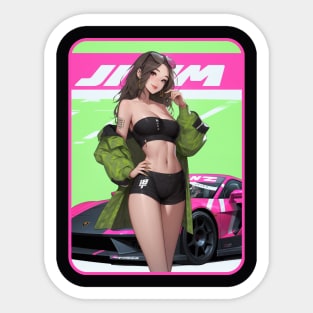 female racer Sticker